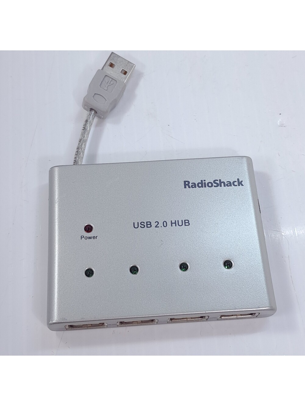 Radio shack USB 2.0 Hub 26-199 4 port silver gray RadioShack test works Vintage